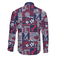 Guam Felis Pasgua Family Matching Off Shoulder Maxi Dress and Hawaiian Shirt Pacific Patchwork Xmas Vibes LT9 - Polynesian Pride