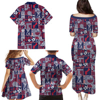 Guam Felis Pasgua Family Matching Puletasi and Hawaiian Shirt Pacific Patchwork Xmas Vibes LT9 - Polynesian Pride