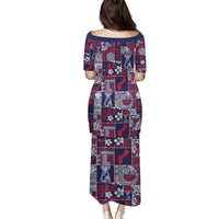 Guam Felis Pasgua Family Matching Puletasi and Hawaiian Shirt Pacific Patchwork Xmas Vibes LT9 - Polynesian Pride