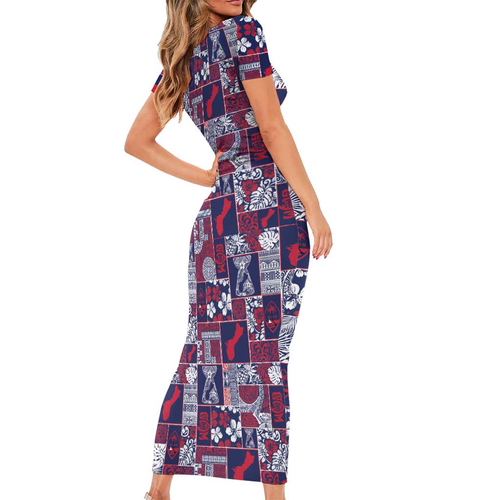 Guam Felis Pasgua Family Matching Short Sleeve Bodycon Dress and Hawaiian Shirt Pacific Patchwork Xmas Vibes LT9 - Polynesian Pride