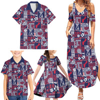 Guam Felis Pasgua Family Matching Summer Maxi Dress and Hawaiian Shirt Pacific Patchwork Xmas Vibes LT9 - Polynesian Pride