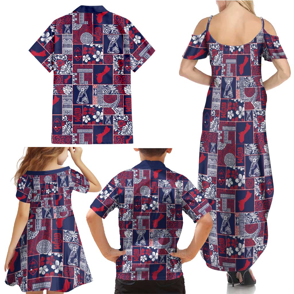 Guam Felis Pasgua Family Matching Summer Maxi Dress and Hawaiian Shirt Pacific Patchwork Xmas Vibes LT9 - Polynesian Pride