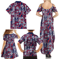 Guam Felis Pasgua Family Matching Summer Maxi Dress and Hawaiian Shirt Pacific Patchwork Xmas Vibes LT9 - Polynesian Pride