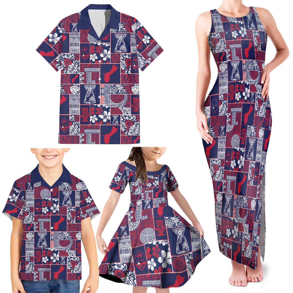 Guam Felis Pasgua Family Matching Tank Maxi Dress and Hawaiian Shirt Pacific Patchwork Xmas Vibes LT9 - Polynesian Pride
