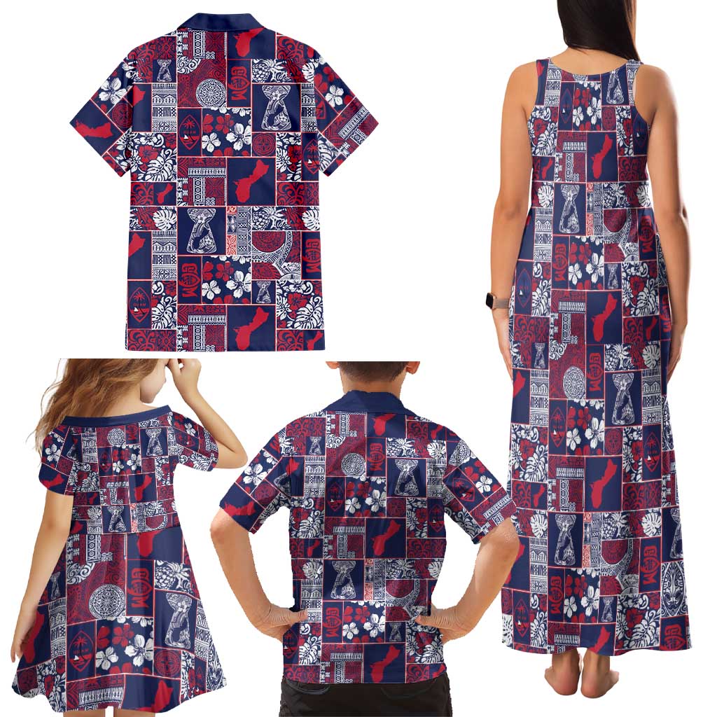 Guam Felis Pasgua Family Matching Tank Maxi Dress and Hawaiian Shirt Pacific Patchwork Xmas Vibes LT9 - Polynesian Pride