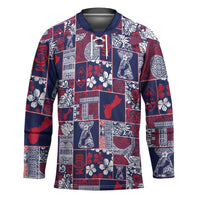 Guam Felis Pasgua Hockey Jersey Pacific Patchwork Xmas Vibes - Polynesian Pride