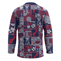 Guam Felis Pasgua Hockey Jersey Pacific Patchwork Xmas Vibes - Polynesian Pride