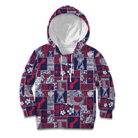 Guam Felis Pasgua Kid Hoodie Pacific Patchwork Xmas Vibes - Polynesian Pride