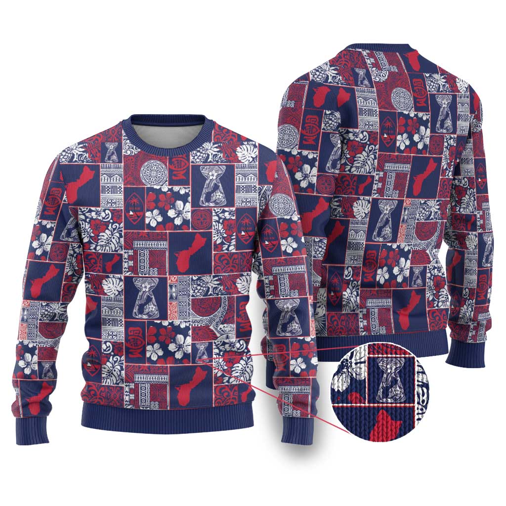 Guam Felis Pasgua Ugly Christmas Sweater Pacific Patchwork Xmas Vibes - Polynesian Pride
