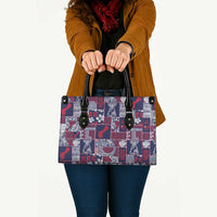 Guam Felis Pasgua Leather Bag Pacific Patchwork Xmas Vibes - Polynesian Pride