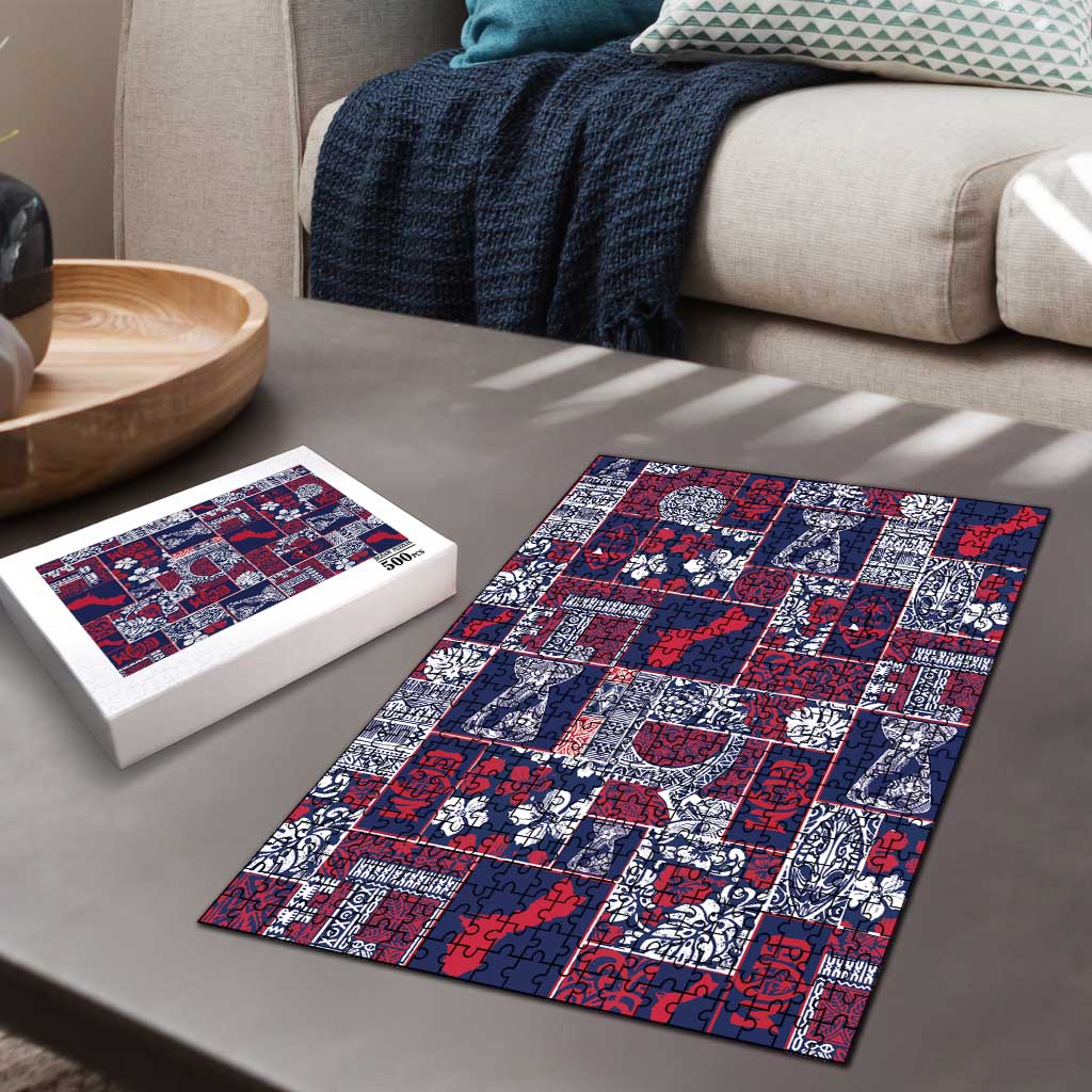 Guam Felis Pasgua Puzzle Pacific Patchwork Xmas Vibes - Polynesian Pride