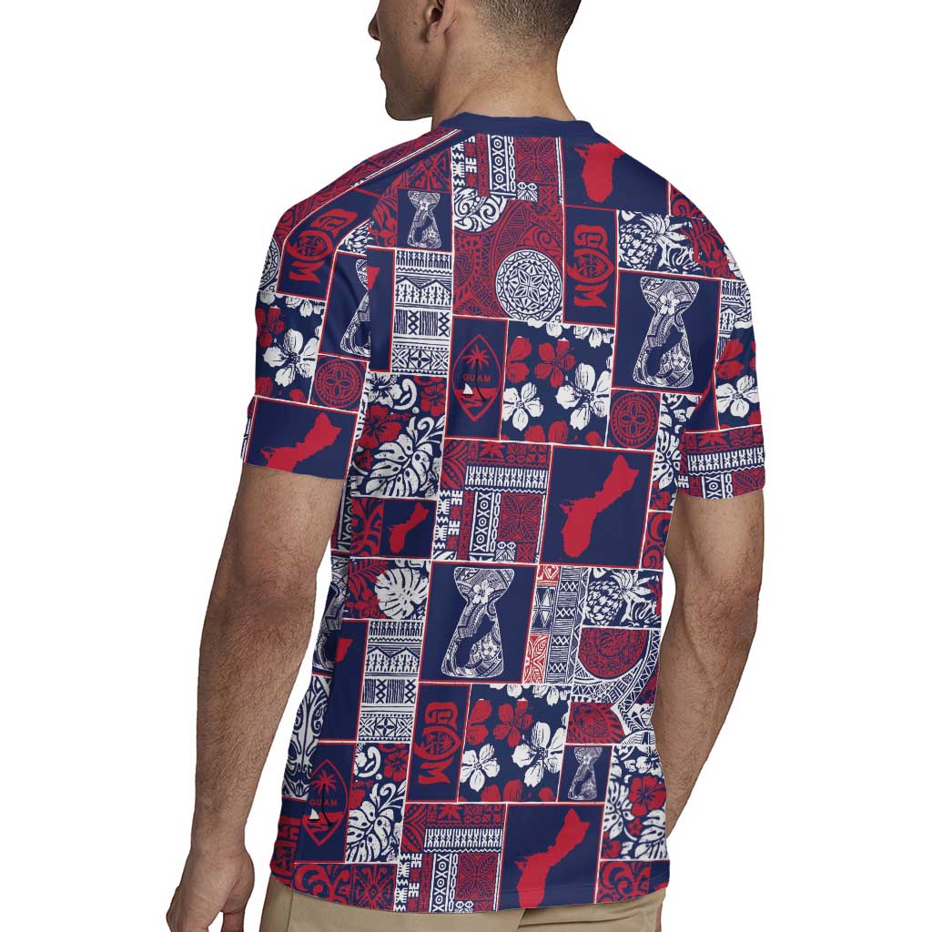 Guam Felis Pasgua Rugby Jersey Pacific Patchwork Xmas Vibes - Polynesian Pride