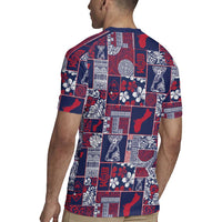 Guam Felis Pasgua Rugby Jersey Pacific Patchwork Xmas Vibes - Polynesian Pride