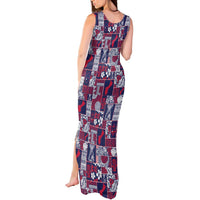 Guam Felis Pasgua Tank Maxi Dress Pacific Patchwork Xmas Vibes LT9 - Polynesian Pride