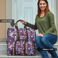 Guam Felis Pasgua Travel Bag Pacific Patchwork Xmas Vibes - Polynesian Pride