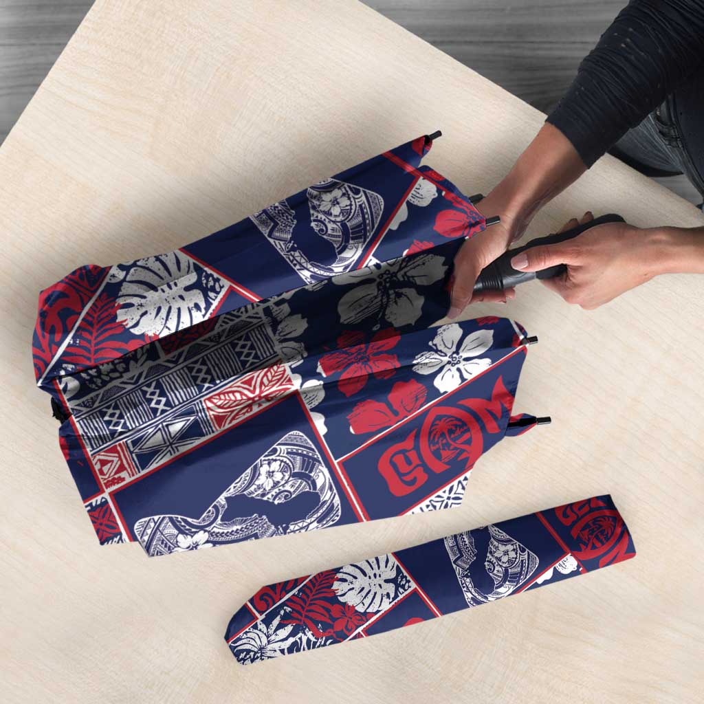 Guam Felis Pasgua Umbrella Pacific Patchwork Xmas Vibes - Polynesian Pride