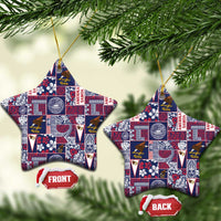 Manuia le Kerisimasi American Samoa Ceramic Ornament Pacific Patchwork Xmas Vibes - Polynesian Pride