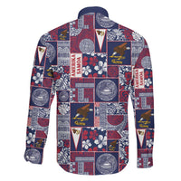 Manuia le Kerisimasi American Samoa Family Matching Long Sleeve Bodycon Dress and Hawaiian Shirt Pacific Patchwork Xmas Vibes LT9 - Polynesian Pride