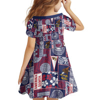 Manuia le Kerisimasi American Samoa Family Matching Short Sleeve Bodycon Dress and Hawaiian Shirt Pacific Patchwork Xmas Vibes LT9 - Polynesian Pride