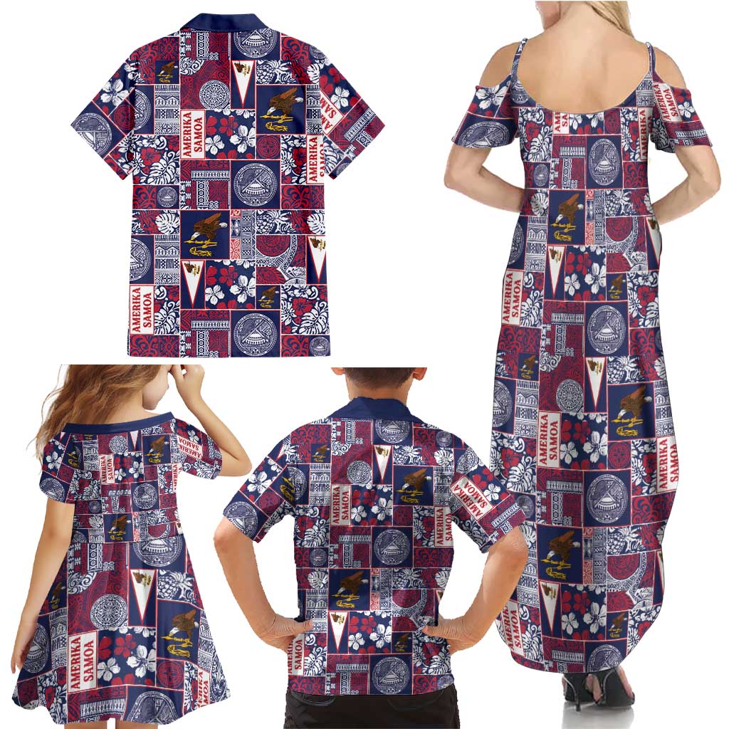 Manuia le Kerisimasi American Samoa Family Matching Summer Maxi Dress and Hawaiian Shirt Pacific Patchwork Xmas Vibes LT9 - Polynesian Pride