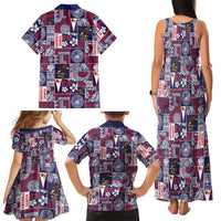 Manuia le Kerisimasi American Samoa Family Matching Tank Maxi Dress and Hawaiian Shirt Pacific Patchwork Xmas Vibes LT9 - Polynesian Pride