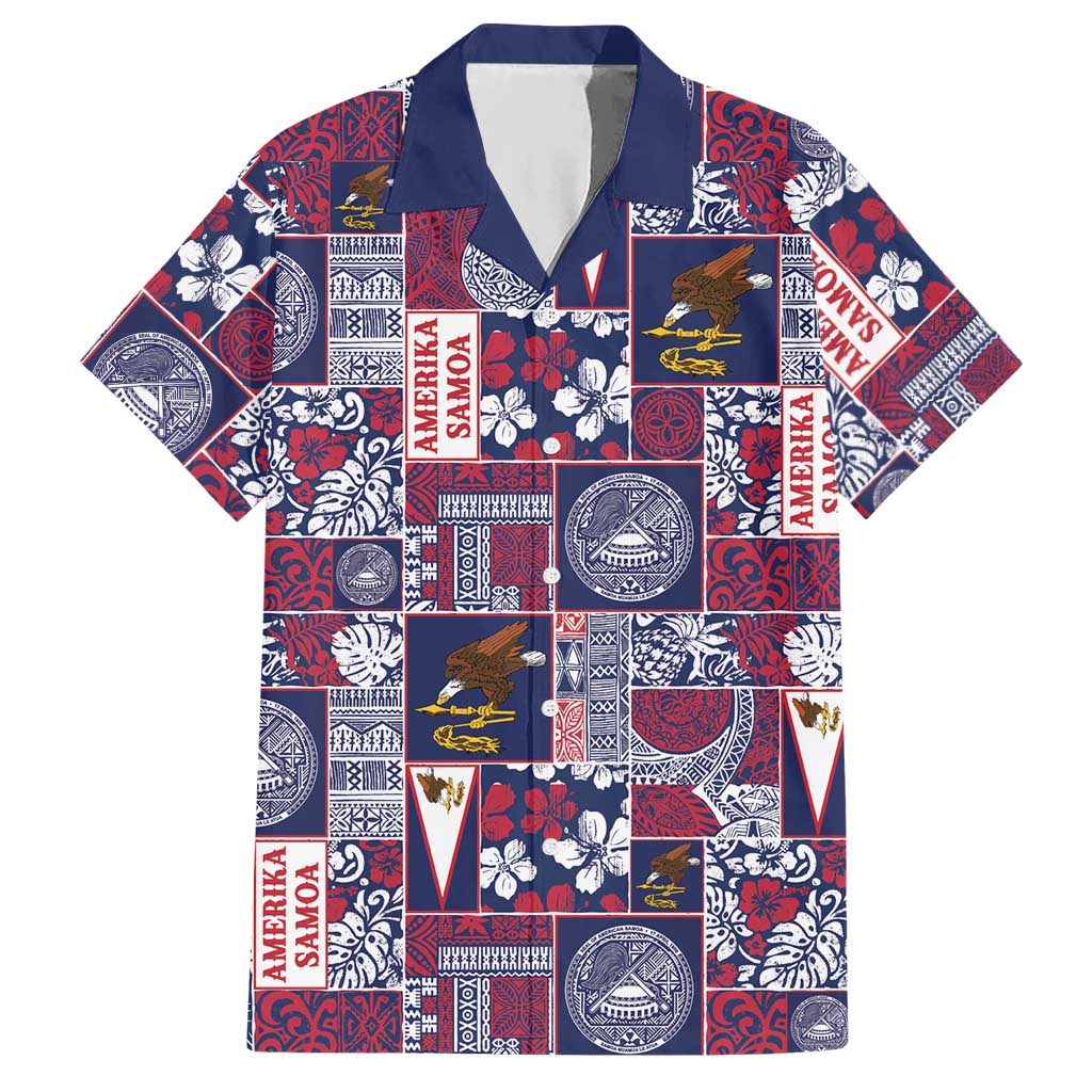 Manuia le Kerisimasi American Samoa Hawaiian Shirt Pacific Patchwork Xmas Vibes LT9 Blue - Polynesian Pride