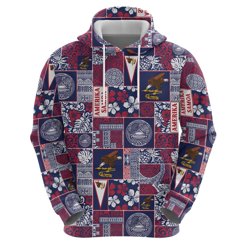 Manuia le Kerisimasi American Samoa Hoodie Pacific Patchwork Xmas Vibes LT9 - Polynesian Pride