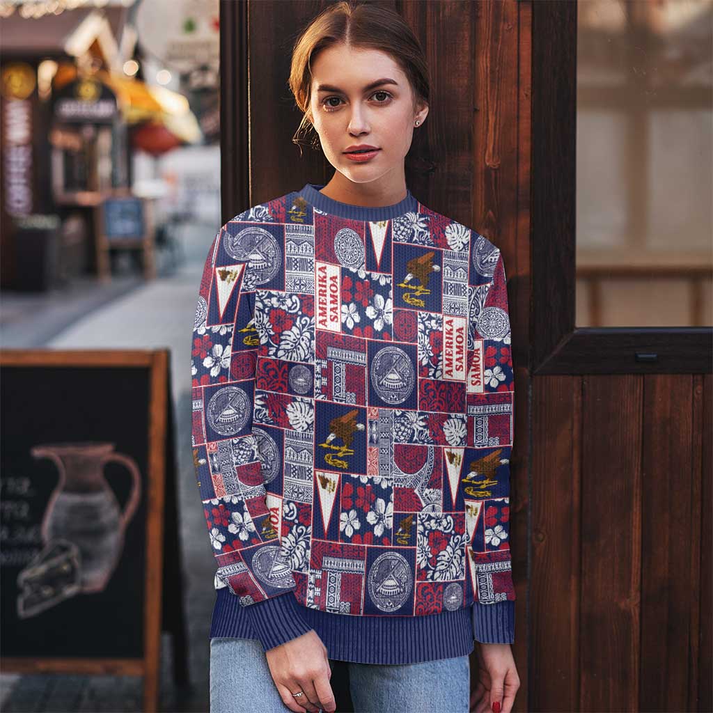Manuia le Kerisimasi American Samoa Ugly Christmas Sweater Pacific Patchwork Xmas Vibes - Polynesian Pride
