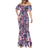 Manuia le Kerisimasi American Samoa Mermaid Dress Pacific Patchwork Xmas Vibes - Polynesian Pride