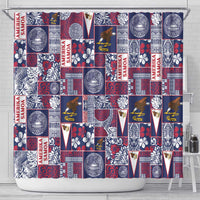 Manuia le Kerisimasi American Samoa Shower Curtain Pacific Patchwork Xmas Vibes LT9 - Polynesian Pride