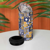 Ekamawir omo Nauru 4 in 1 Can Cooler Tumbler Pacific Patchwork Xmas Vibes - Polynesian Pride