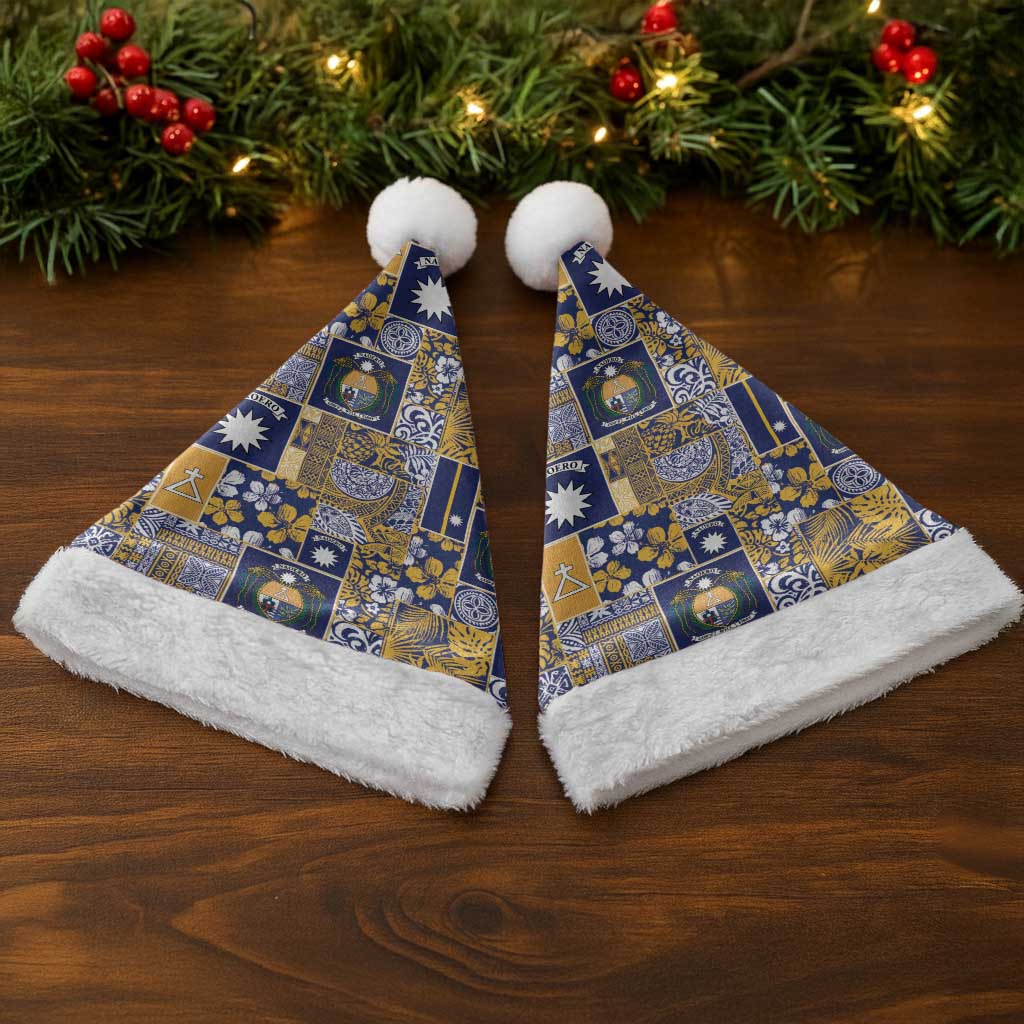 Ekamawir omo Nauru Christmas Santa Hat Pacific Patchwork Xmas Vibes - Polynesian Pride