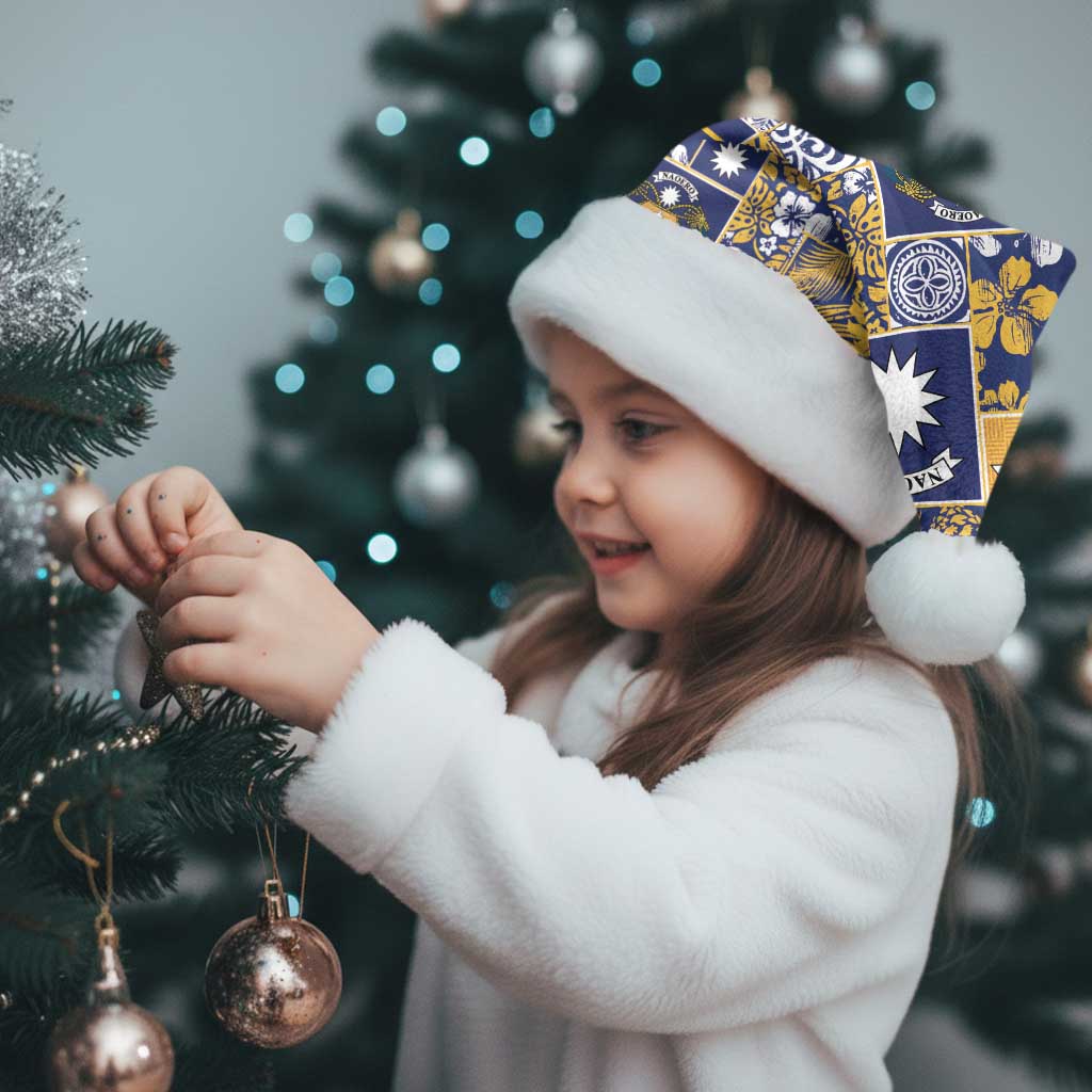 Ekamawir omo Nauru Christmas Santa Hat Pacific Patchwork Xmas Vibes - Polynesian Pride