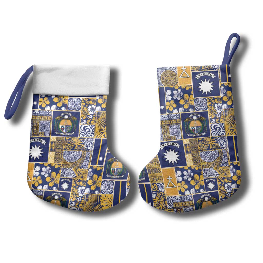 Ekamawir omo Nauru Christmas Stocking Pacific Patchwork Xmas Vibes - Polynesian Pride