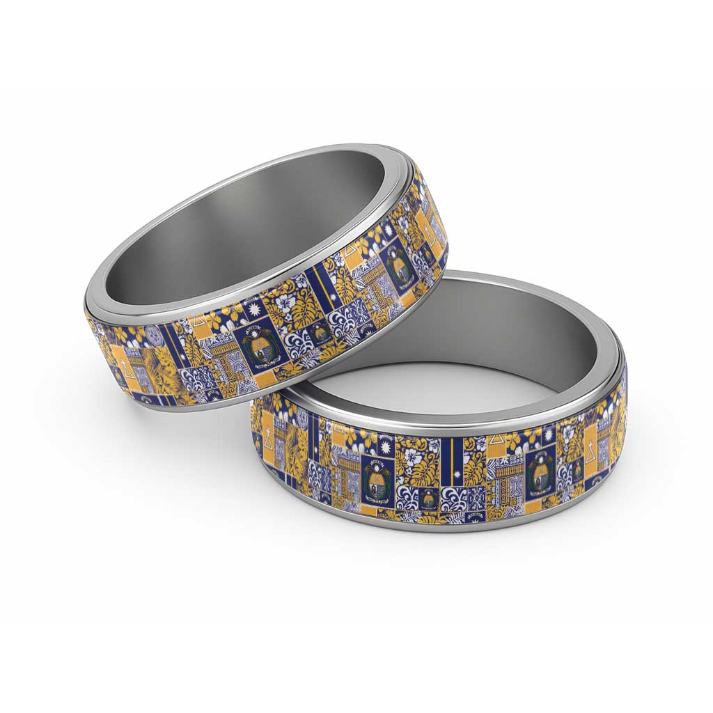 Ekamawir omo Nauru Classic Ring Pacific Patchwork Xmas Vibes - Polynesian Pride