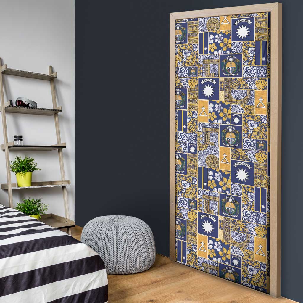 Ekamawir omo Nauru Door Cover Pacific Patchwork Xmas Vibes - Polynesian Pride