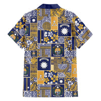 Ekamawir omo Nauru Family Matching Long Sleeve Bodycon Dress and Hawaiian Shirt Pacific Patchwork Xmas Vibes LT9 - Polynesian Pride