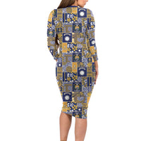 Ekamawir omo Nauru Family Matching Long Sleeve Bodycon Dress and Hawaiian Shirt Pacific Patchwork Xmas Vibes LT9 - Polynesian Pride