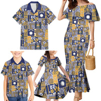 Ekamawir omo Nauru Family Matching Mermaid Dress and Hawaiian Shirt Pacific Patchwork Xmas Vibes LT9 - Polynesian Pride