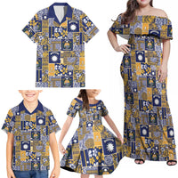 Ekamawir omo Nauru Family Matching Off Shoulder Maxi Dress and Hawaiian Shirt Pacific Patchwork Xmas Vibes LT9 - Polynesian Pride