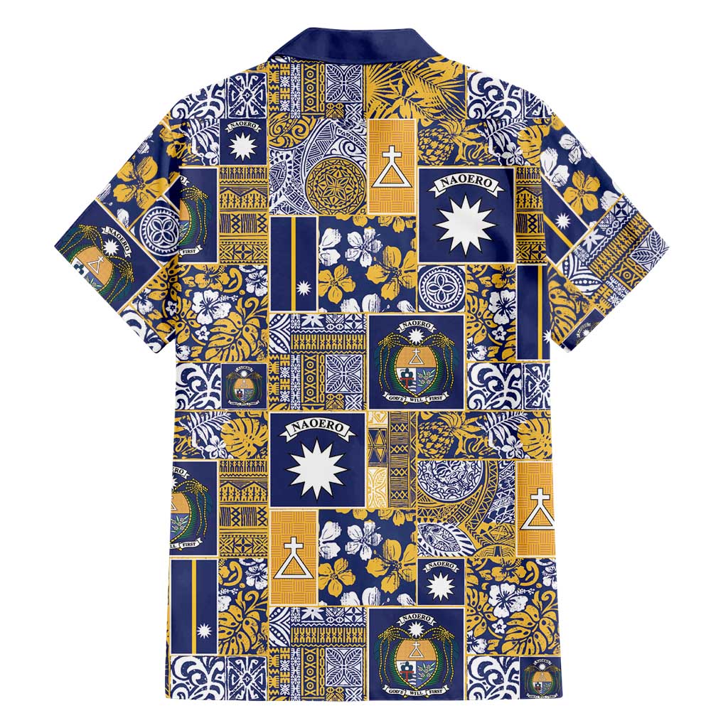 Ekamawir omo Nauru Family Matching Off Shoulder Maxi Dress and Hawaiian Shirt Pacific Patchwork Xmas Vibes LT9 - Polynesian Pride