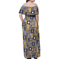 Ekamawir omo Nauru Family Matching Off Shoulder Maxi Dress and Hawaiian Shirt Pacific Patchwork Xmas Vibes LT9 - Polynesian Pride