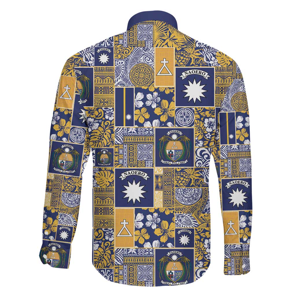 Ekamawir omo Nauru Family Matching Off Shoulder Short Dress and Hawaiian Shirt Pacific Patchwork Xmas Vibes LT9 - Polynesian Pride