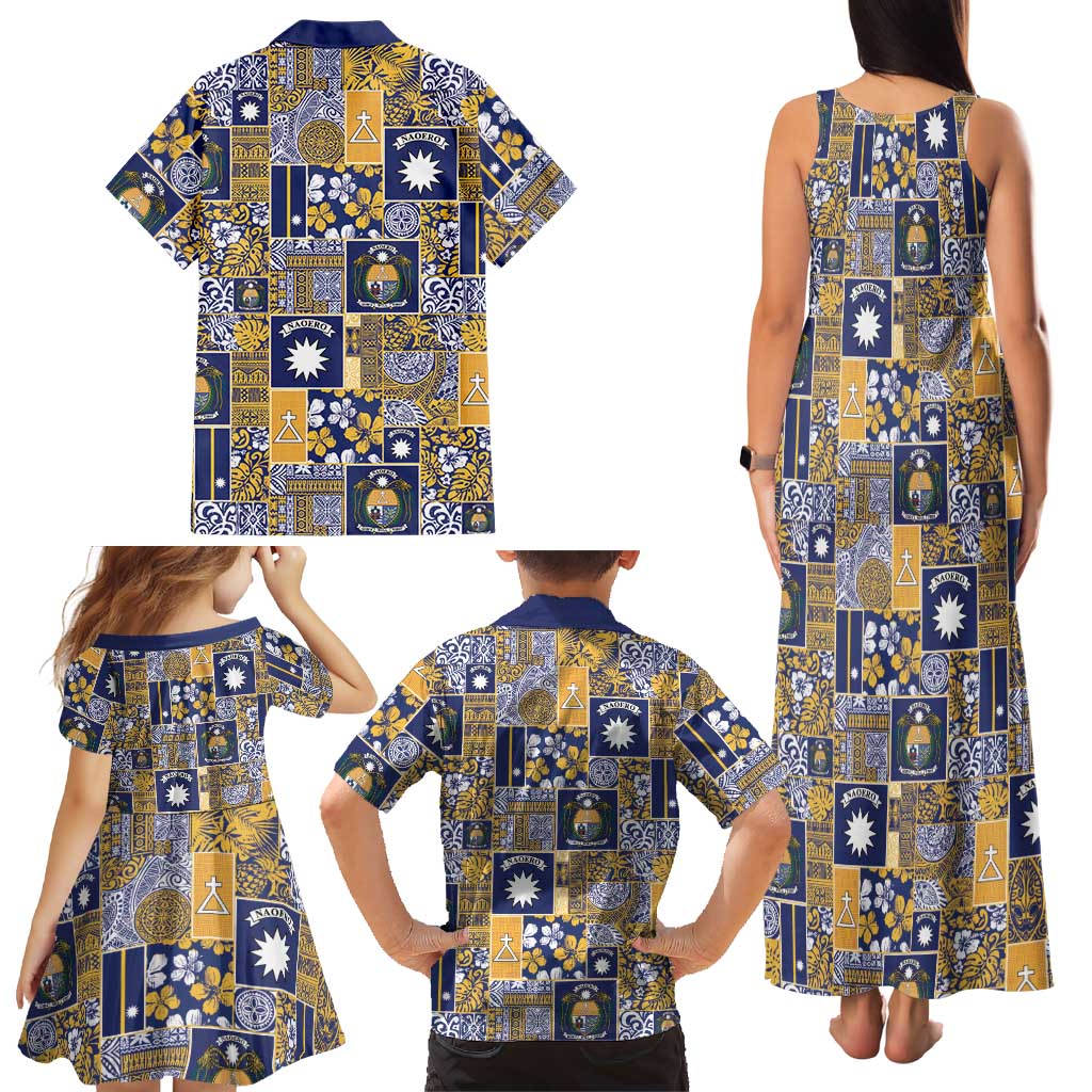 Ekamawir omo Nauru Family Matching Tank Maxi Dress and Hawaiian Shirt Pacific Patchwork Xmas Vibes LT9 - Polynesian Pride