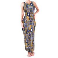 Ekamawir omo Nauru Family Matching Tank Maxi Dress and Hawaiian Shirt Pacific Patchwork Xmas Vibes LT9 Mom's Dress Blue - Polynesian Pride