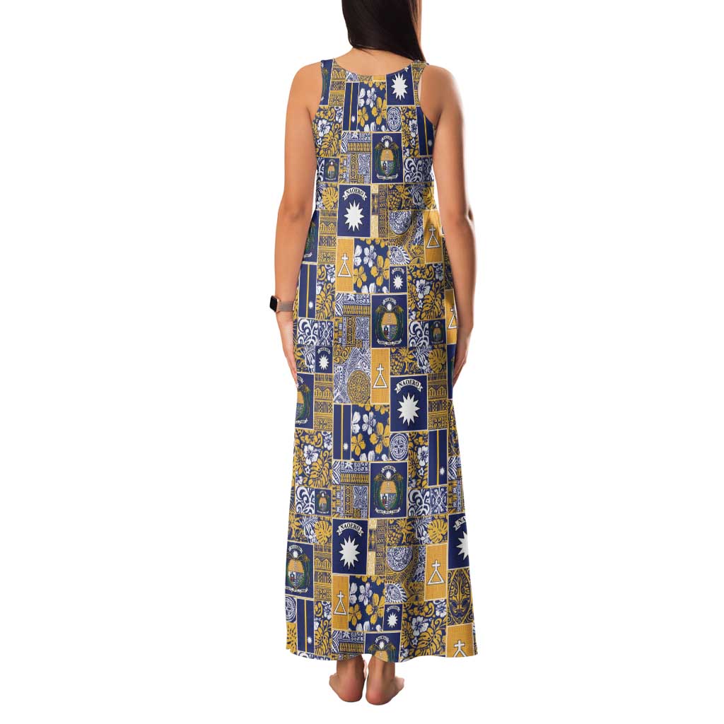 Ekamawir omo Nauru Family Matching Tank Maxi Dress and Hawaiian Shirt Pacific Patchwork Xmas Vibes LT9 - Polynesian Pride
