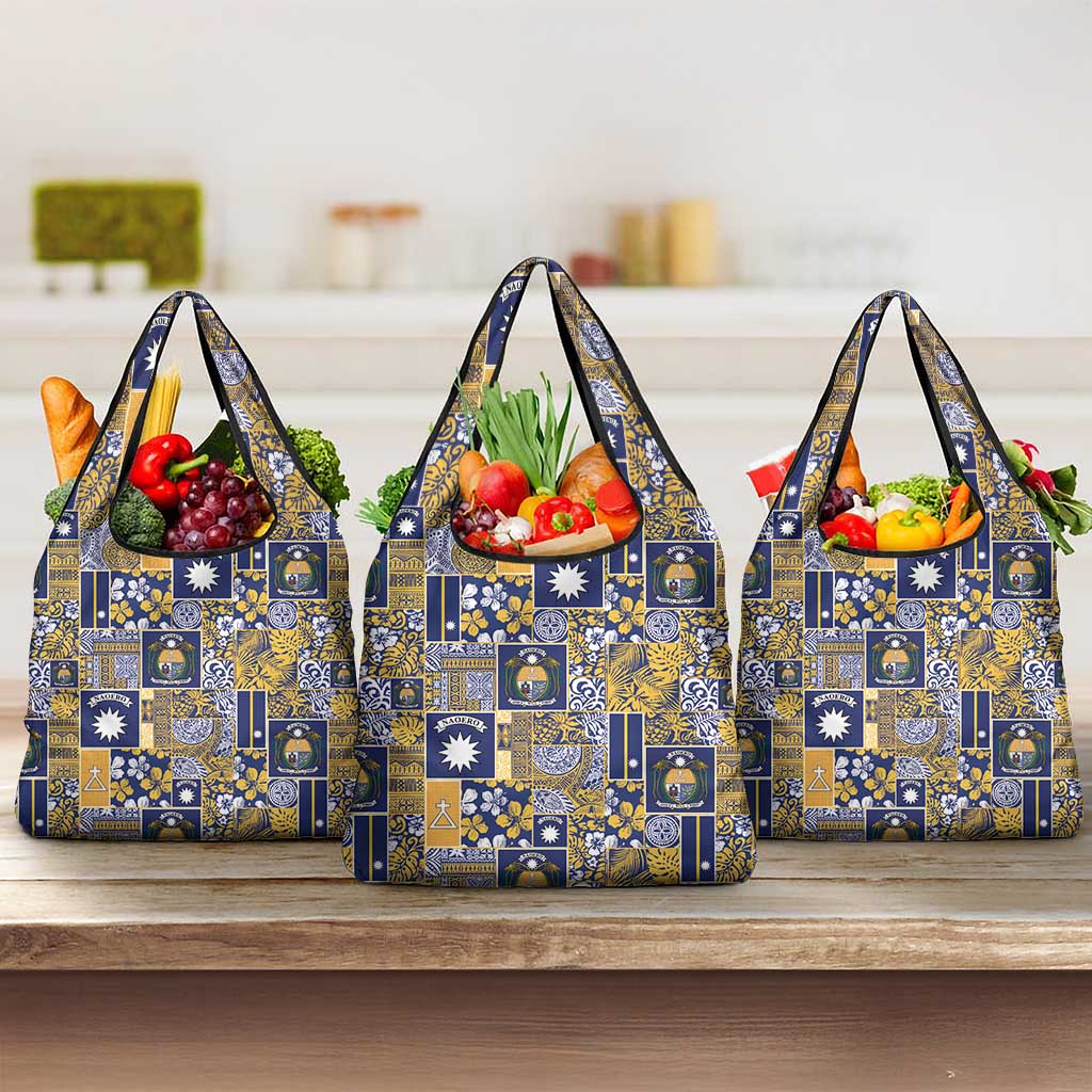 Ekamawir omo Nauru Grocery Bag Pacific Patchwork Xmas Vibes - Polynesian Pride