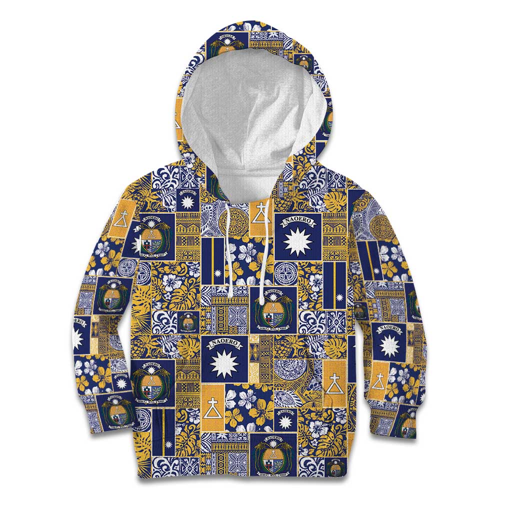 Ekamawir omo Nauru Kid Hoodie Pacific Patchwork Xmas Vibes - Polynesian Pride