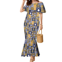 Ekamawir omo Nauru Mermaid Dress Pacific Patchwork Xmas Vibes - Polynesian Pride