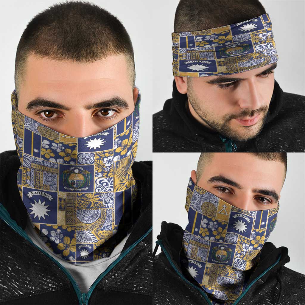 Ekamawir omo Nauru Neck Gaiter Pacific Patchwork Xmas Vibes - Polynesian Pride